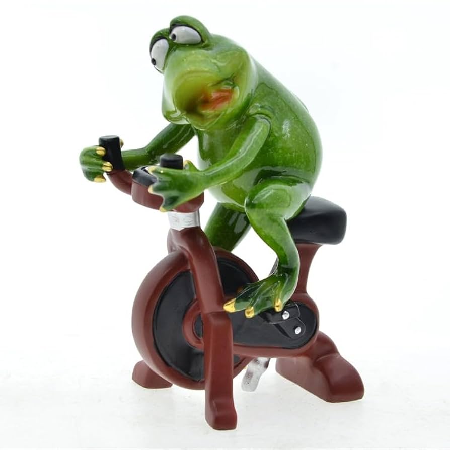 Amazon | カエル 自転車 置物 蛙 かえる 自転車乗っているカエル